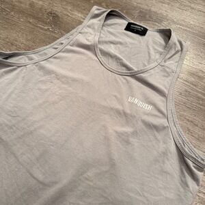 Vanquish VQ Tank Top Mens XL Gray Muscle Gym‎ Workout Lifting Cotton Stretch